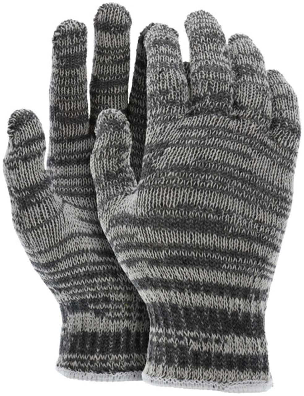 MCR String Knit Work Gloves - 7 Gauge Economy Weight - Multi-Color Cotton Polyester - Multi-Purpose - Box of 12
