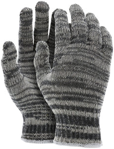 MCR String Knit Work Gloves - 7 Gauge Economy Weight - Multi-Color Cotton Polyester - Multi-Purpose - Box of 12