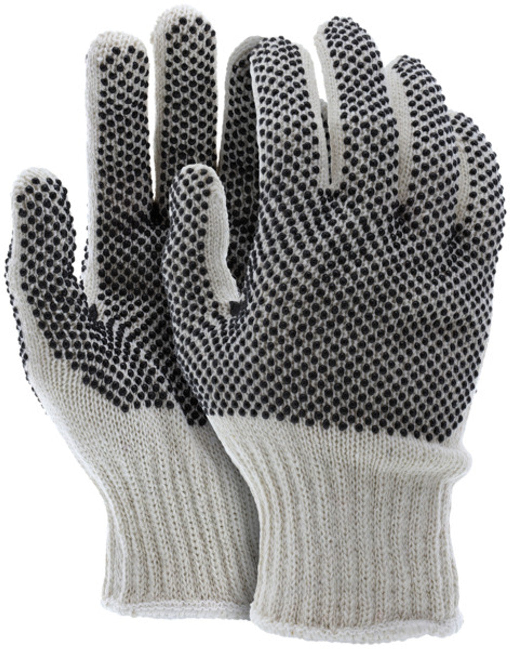 MCR Cotton String Knit Work Gloves - 7 Gauge Regular Weight String Knit - Natural 60% Cotton 40% Polyester Fabric - Box of 12