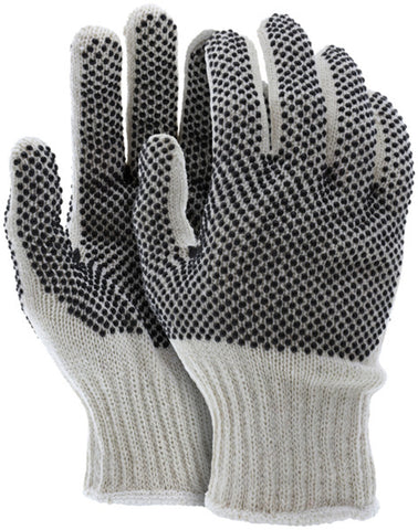 MCR Cotton String Knit Work Gloves - 7 Gauge Regular Weight String Knit - Natural 60% Cotton 40% Polyester Fabric - Box of 12