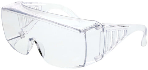 MCR 98 Series Safety Glasses - Single Lens Design - Spatula Temples - Integral Side Shields - XL - Clear - Duramass Hard Coat - Box of 144 Part# 9810XL