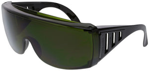 MCR 98 Series Safety Glasses - Single Lens Design - Spatula Temples - Integral Side Shields - XL - 5.0 Green Lens - Duramass Hard Coat - Box of 12 Part# 98150