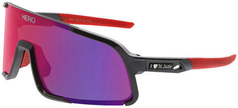 MCR Hulk® 4 Safety Glasses - Red Diamond Mirror Polarized Lens - Gun Metal Frame - MAX3 Hard Coating - Part# HK43RBZP