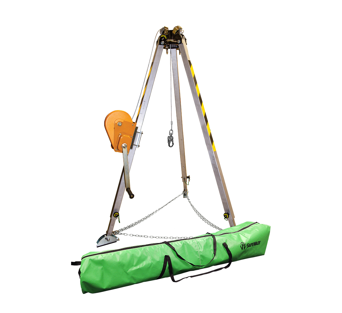 7' Adjustable Tripod Kit w/ 65' Material Winch and Storage Bag