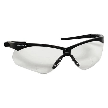 Nemesis Vision Correction Safety Glasses CLR +1.5 Diopt BLK (In Stock)