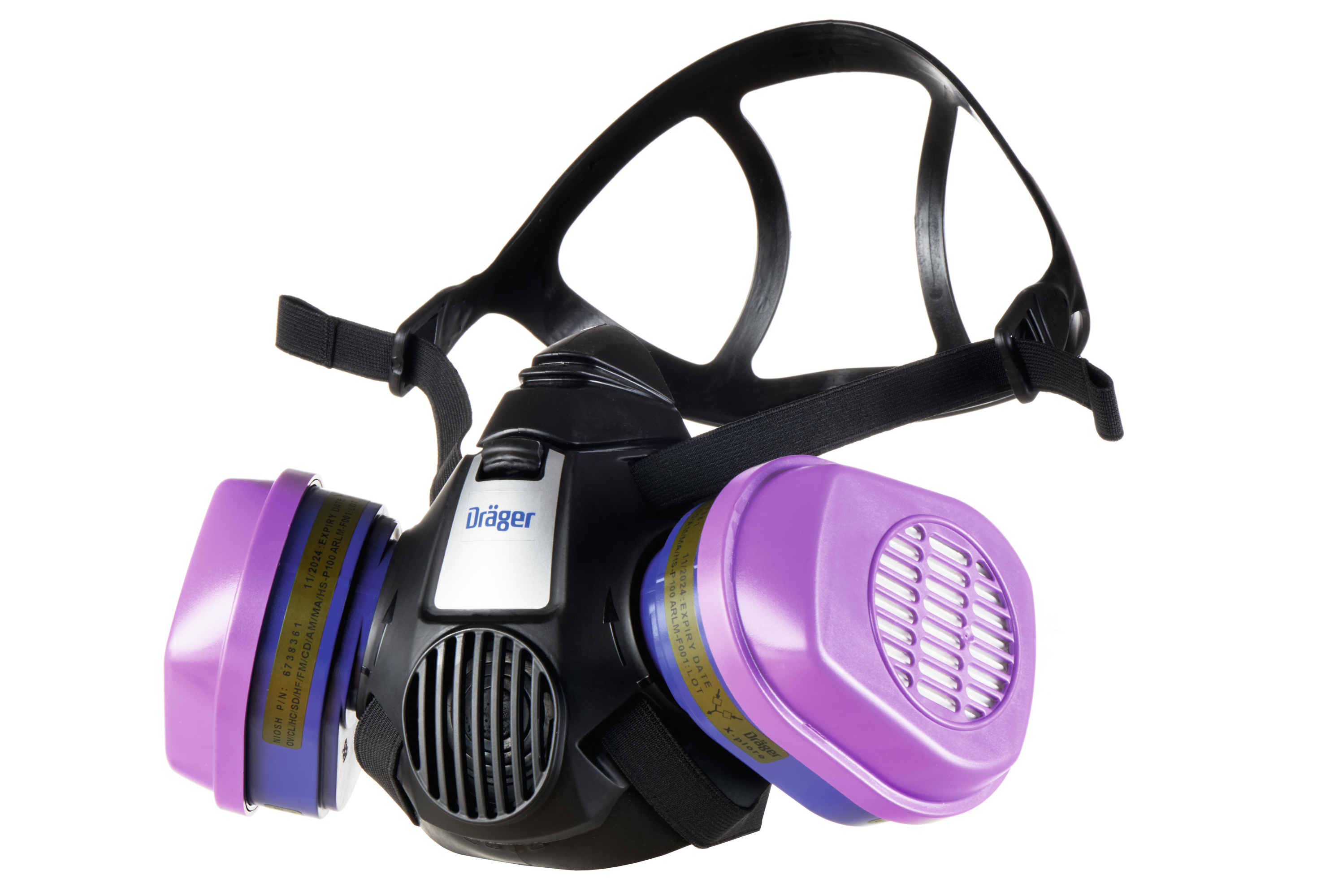 Demi-masque respiratoire bi-cartouches X-plore 3500 - GazDetect